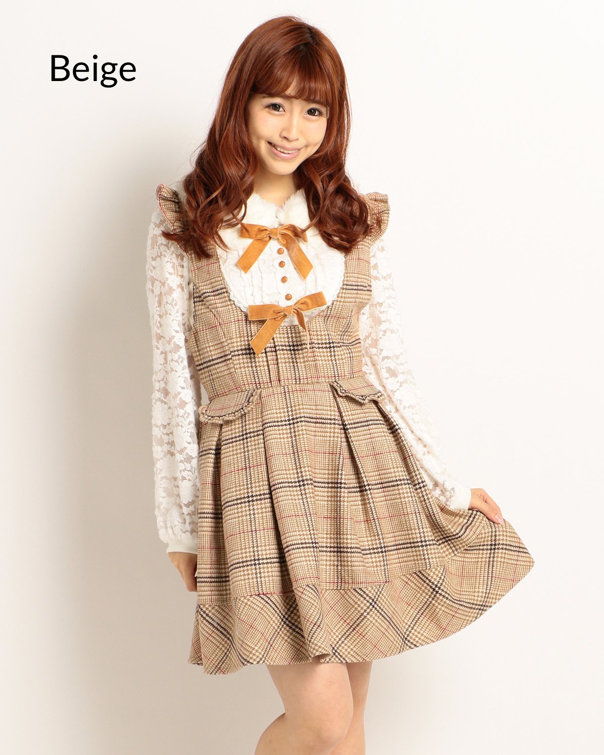 brown plaid pinafore dress Veronica Pinafore Dress Plaid