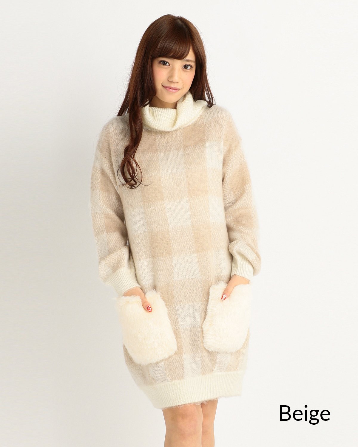 liz lisa winter dress Soft Plaid Turtleneck Knit Dress: LIZ LISA YGroup_veronicaminidress Size:8