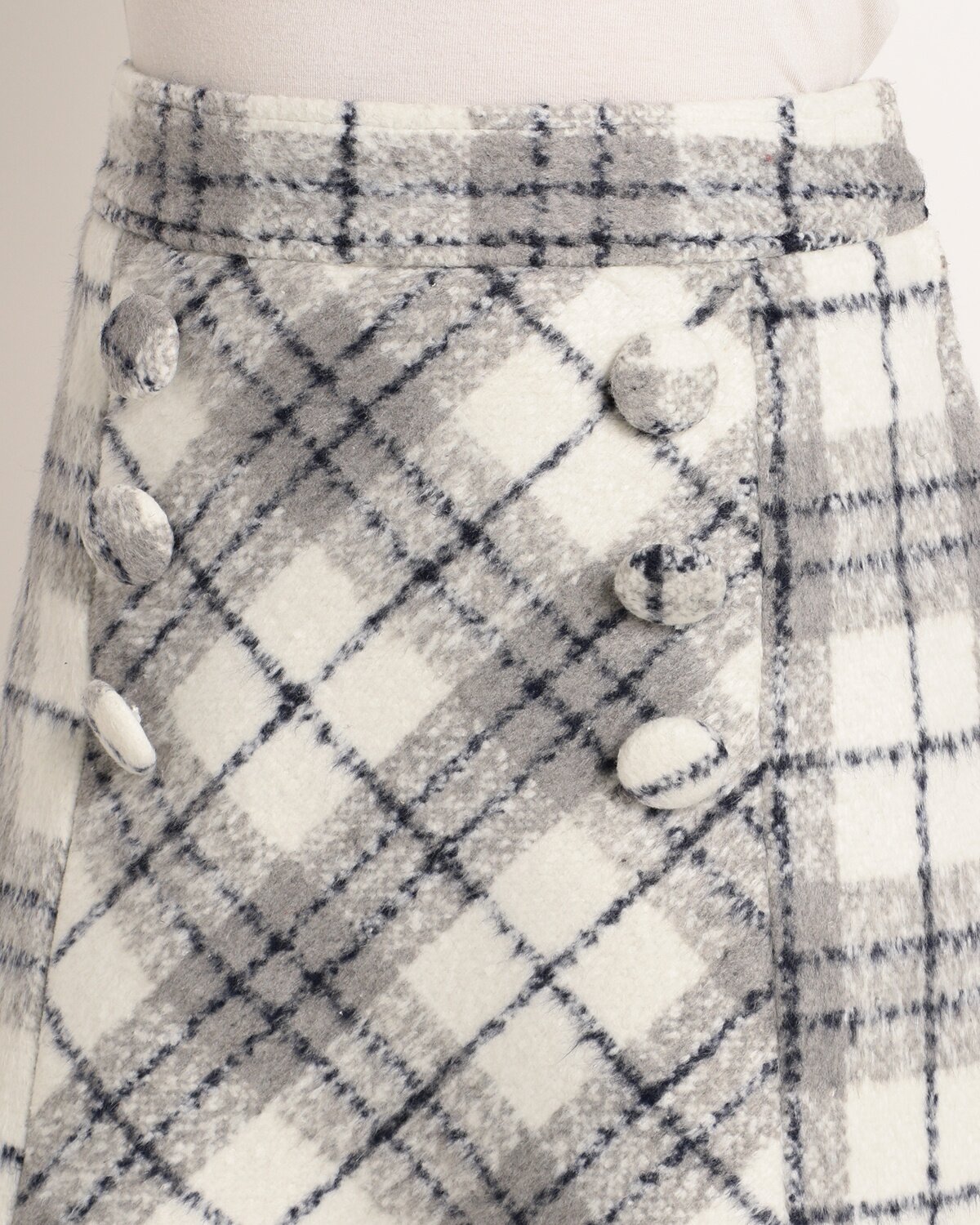 ★LECYTO★ Layered Punk Check SkirtWhite Gothic Punk Lolita White Lolita Tiered Lace Pantskirt