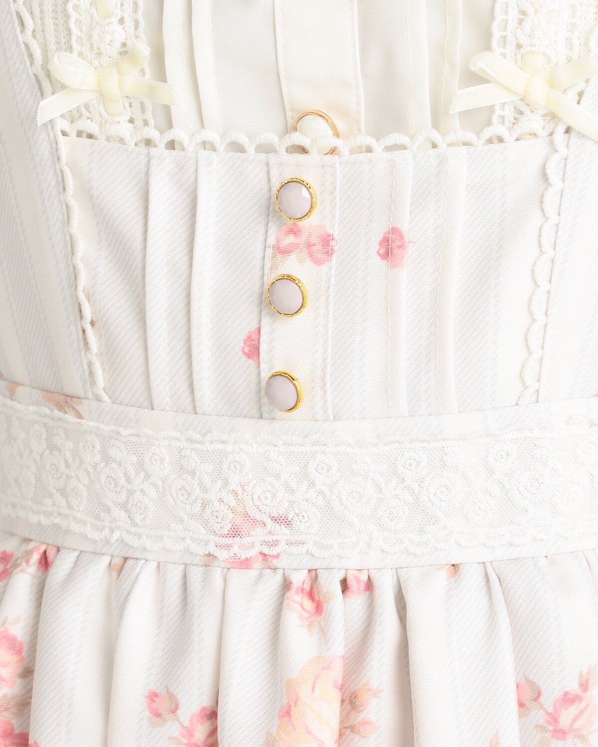 LIZ LISA Floral Cross Pattern Pinafore Dress: LIZ LISA