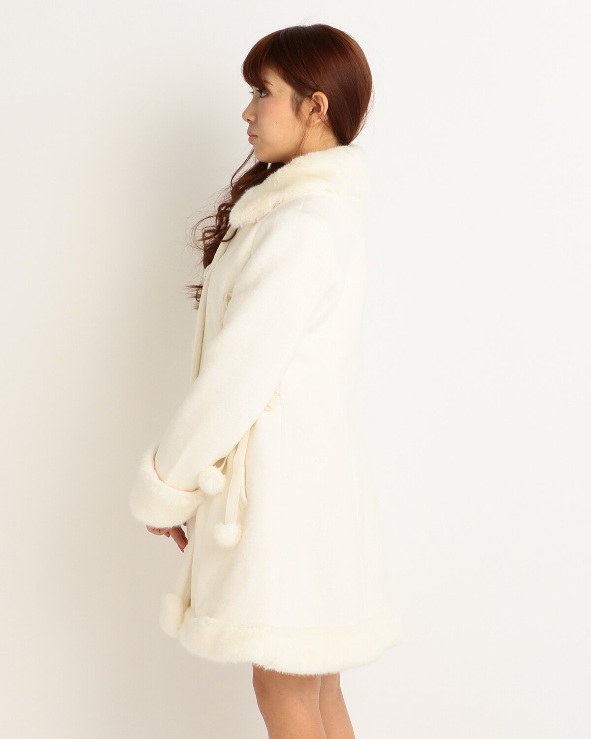 LIZ LISA Lace-Up Pom Pom Coat (Limited Edition): LIZ LISA