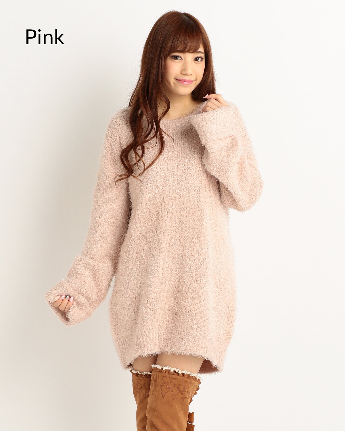 Kalinga Ashok Fluffy Jumper Dress Eyelash Knit Super Eyelash