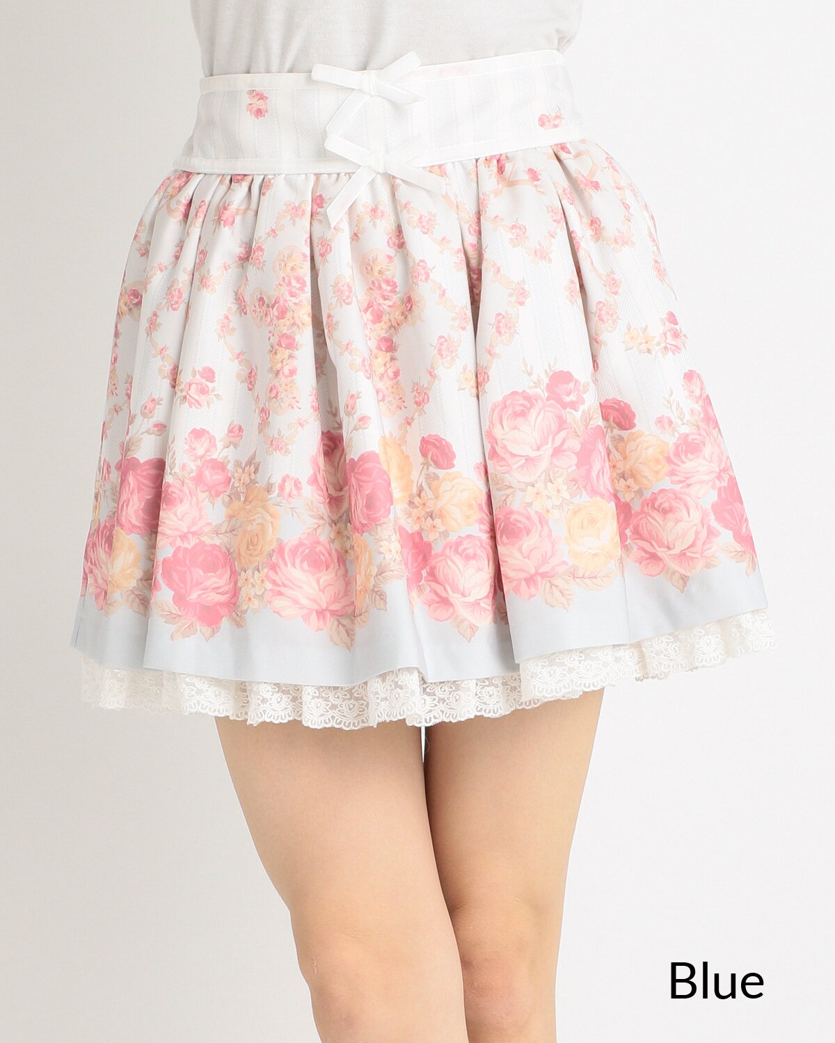 LIZ LISA Floral Cross Pattern Sukapan Skirt: LIZ LISA