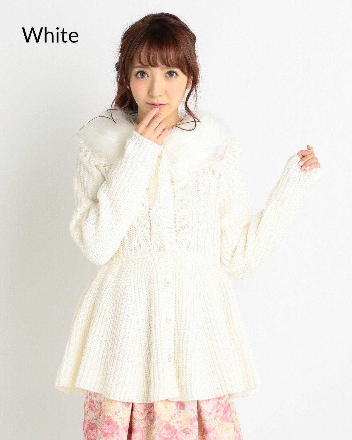 LIZ LISA Peplum Cardigan w/ Faux Fur Collar - Tokyo Otaku Mode (TOM)