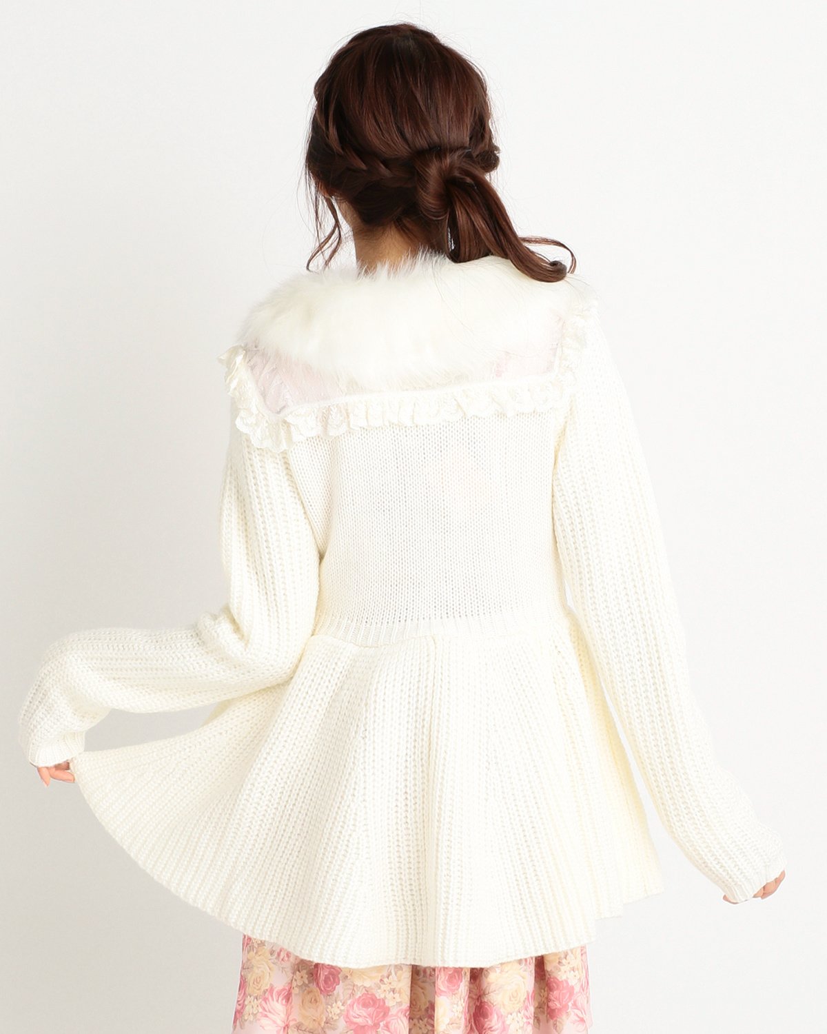 LIZ LISA Peplum Cardigan w/ Faux Fur Collar - Tokyo Otaku Mode (TOM)