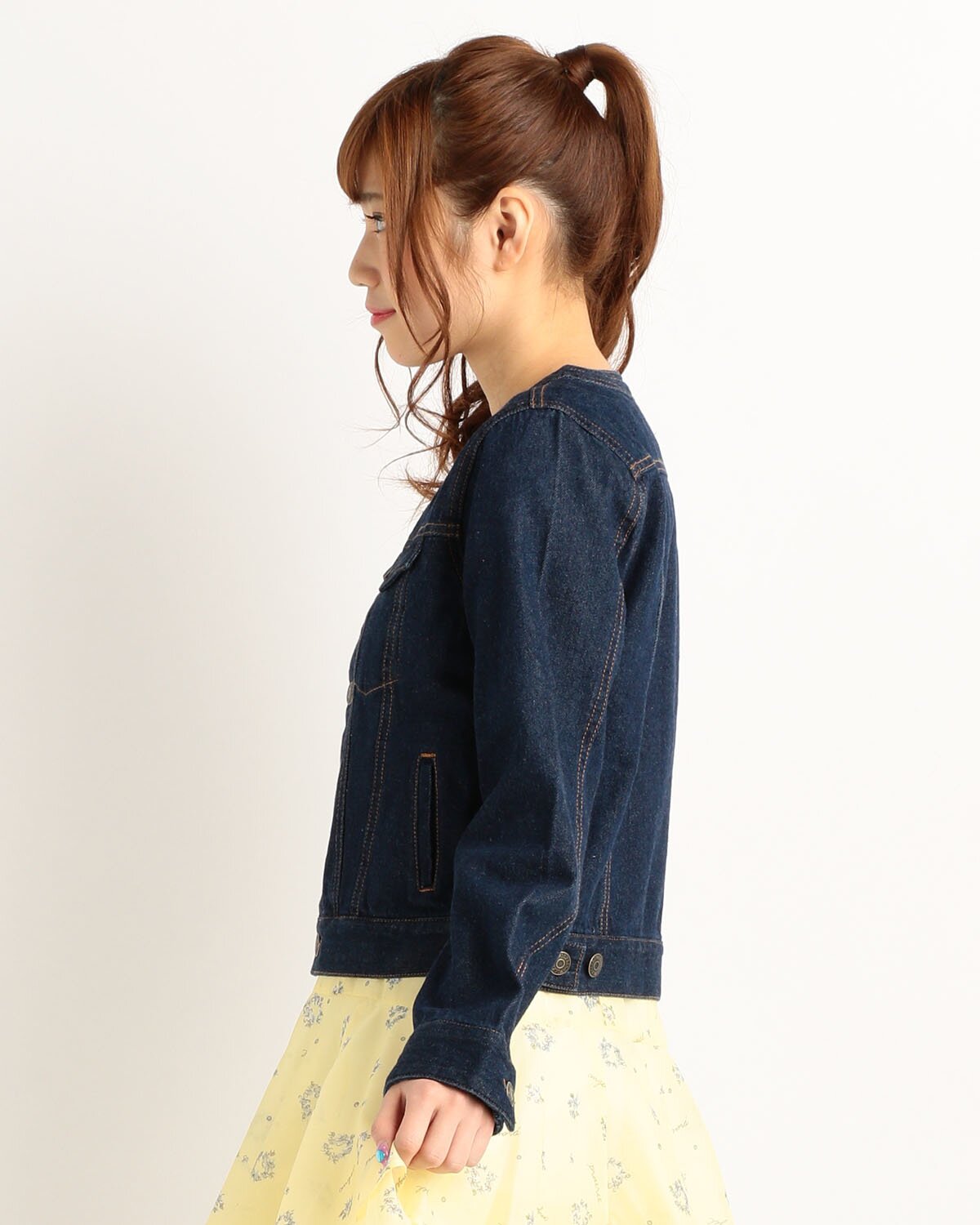 LIZ LISA Collarless Denim Jacket: LIZ LISA - Tokyo Otaku Mode (TOM)