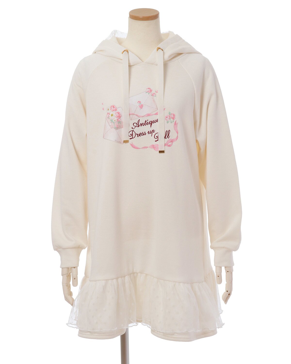 LIZ LISA Love Letter Fleece-Lined Hoodie Dress: LIZ LISA LIZ LISA Love Letter Fleece-Lined Hoodie Dress: LIZ LISA
