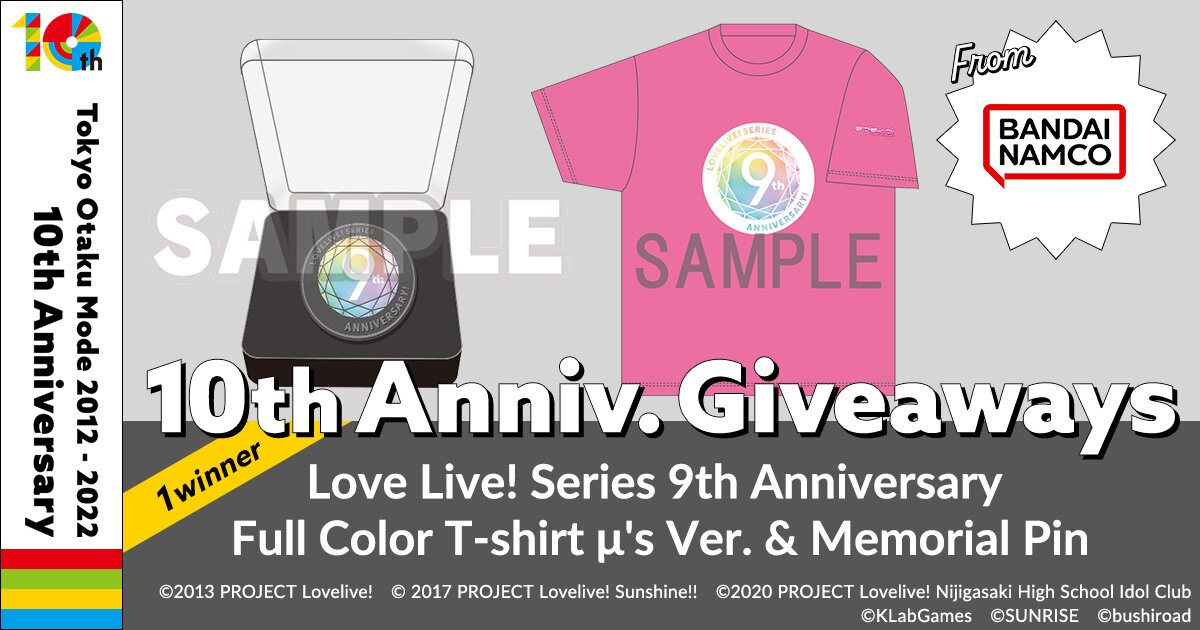 TOM Week 2022: Love Live! Series 9th Anniversary Full Color T-shirt μ's ...