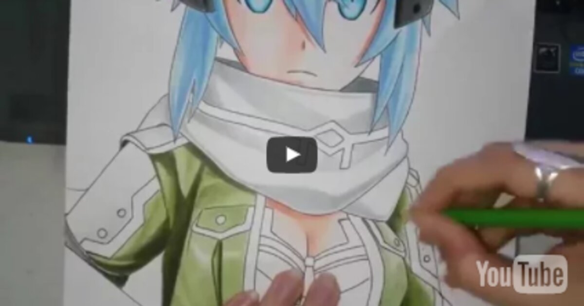 Anime illustration presentation Sinon #Animedraw — Steemit