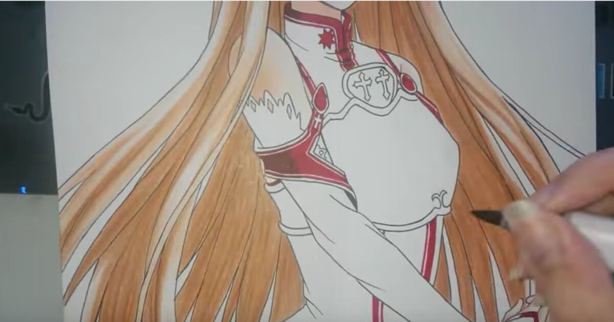 Speed Drawing Asuna Sword Art Online FAN ART by DrawMemory on DeviantArt