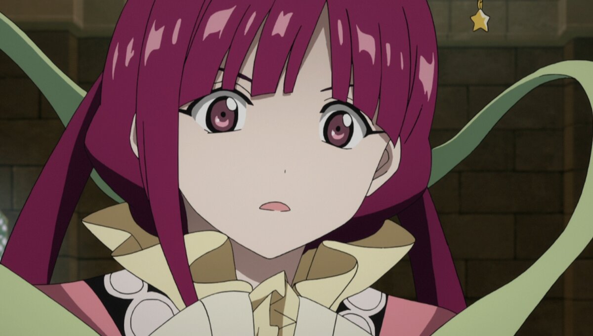 Magi: Kingdom of Magic Kougyoku and Alibaba. Kouha's face is