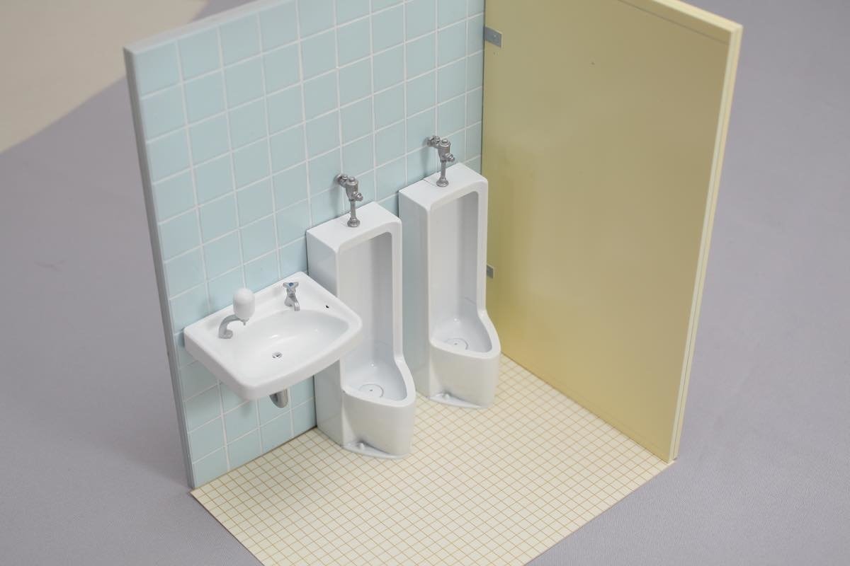 Restroom Scale Model Kit Oretachi no 1/12 Scale Men's Public Restroom (Plastic Model ) - Tokyo ...