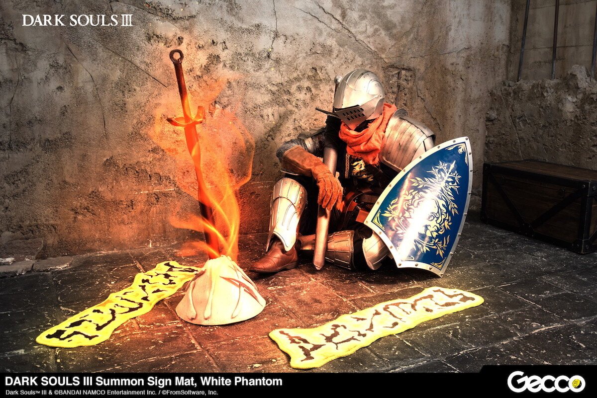 Dark Souls III Summon Sign White Phantom Floor Mat - Tokyo Otaku