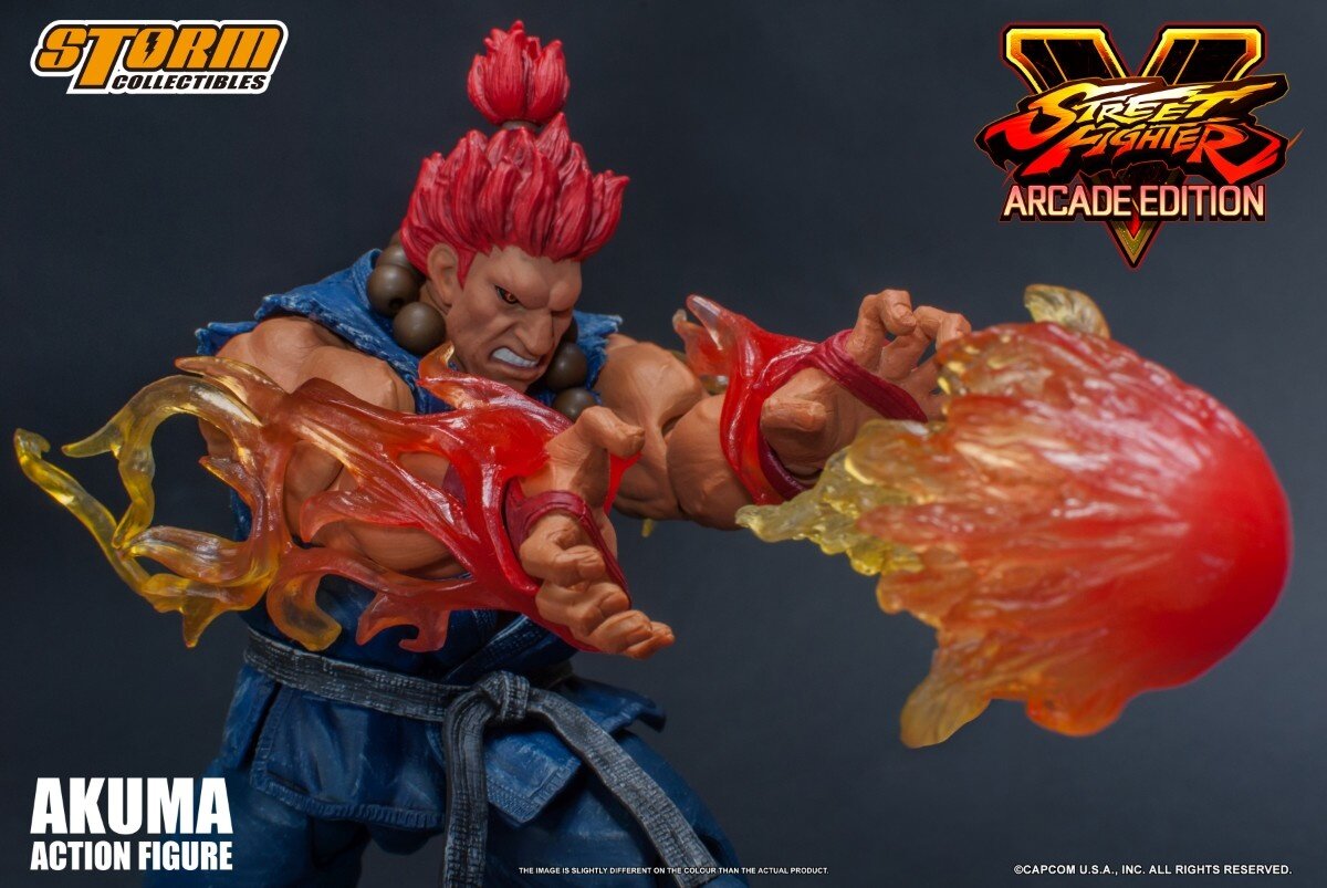  Storm Collectibles Street Fighter V: Arcade Edition Akuma  (Nostalgic Costume) 1/12 Action Figure, SG_B07G9NCW2S_US : Toys & Games