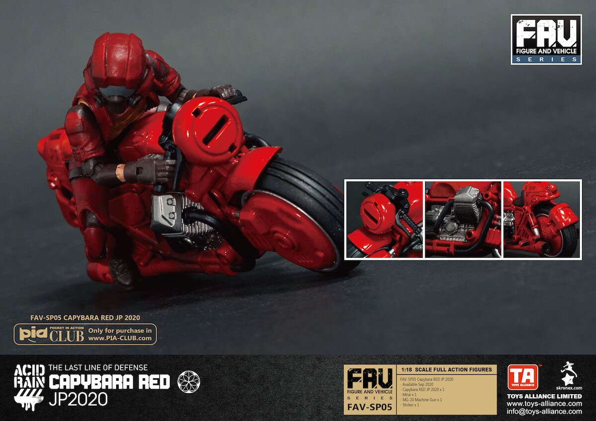 アシッドレイン　FAV-SP05 Capybara RED JP 2020 Acid Rain FAV-SP05 Capybara RED JP 2020 Action Figure Set