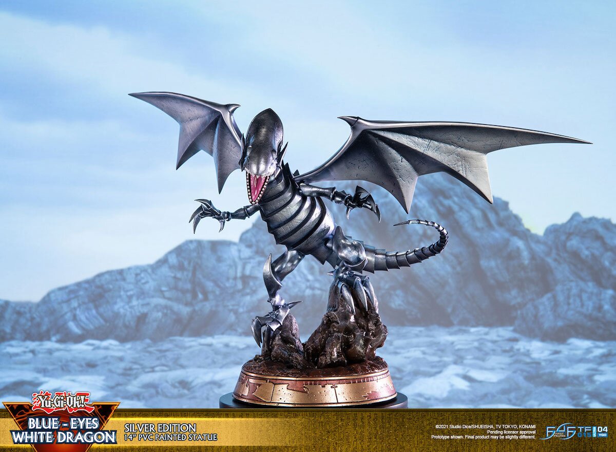 Yu-Gi-Oh! Blue-Eyes White Dragon: Silver Variant PVC Statue