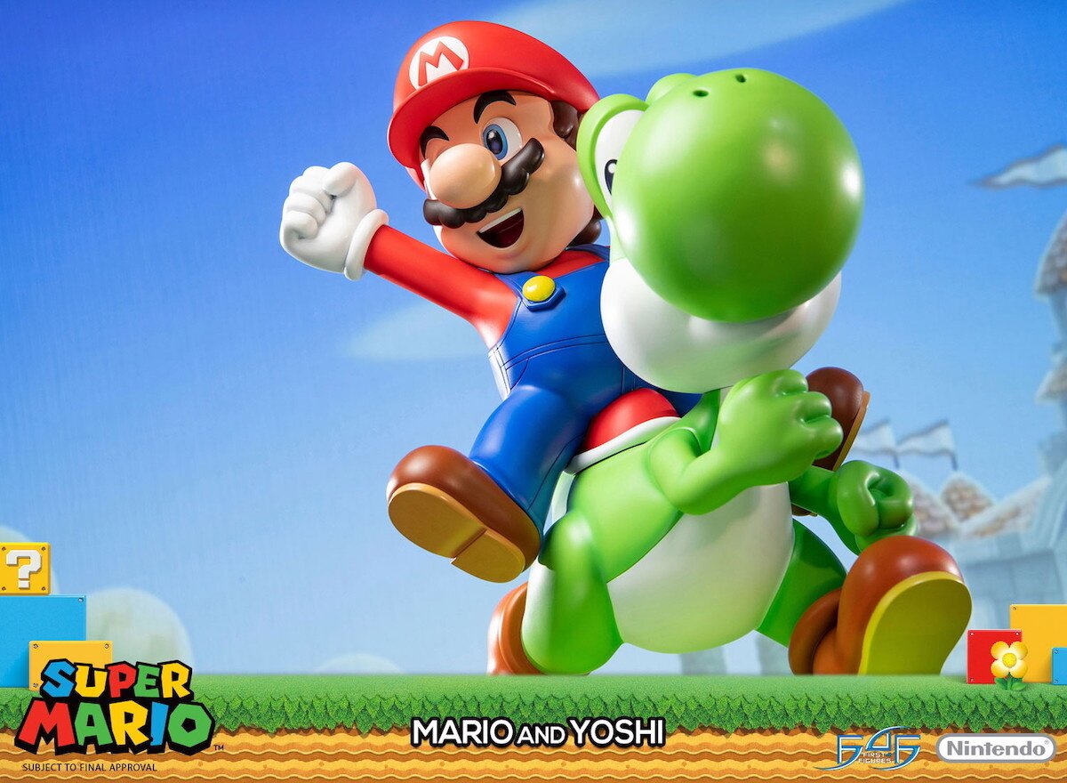 mario yoshi statue