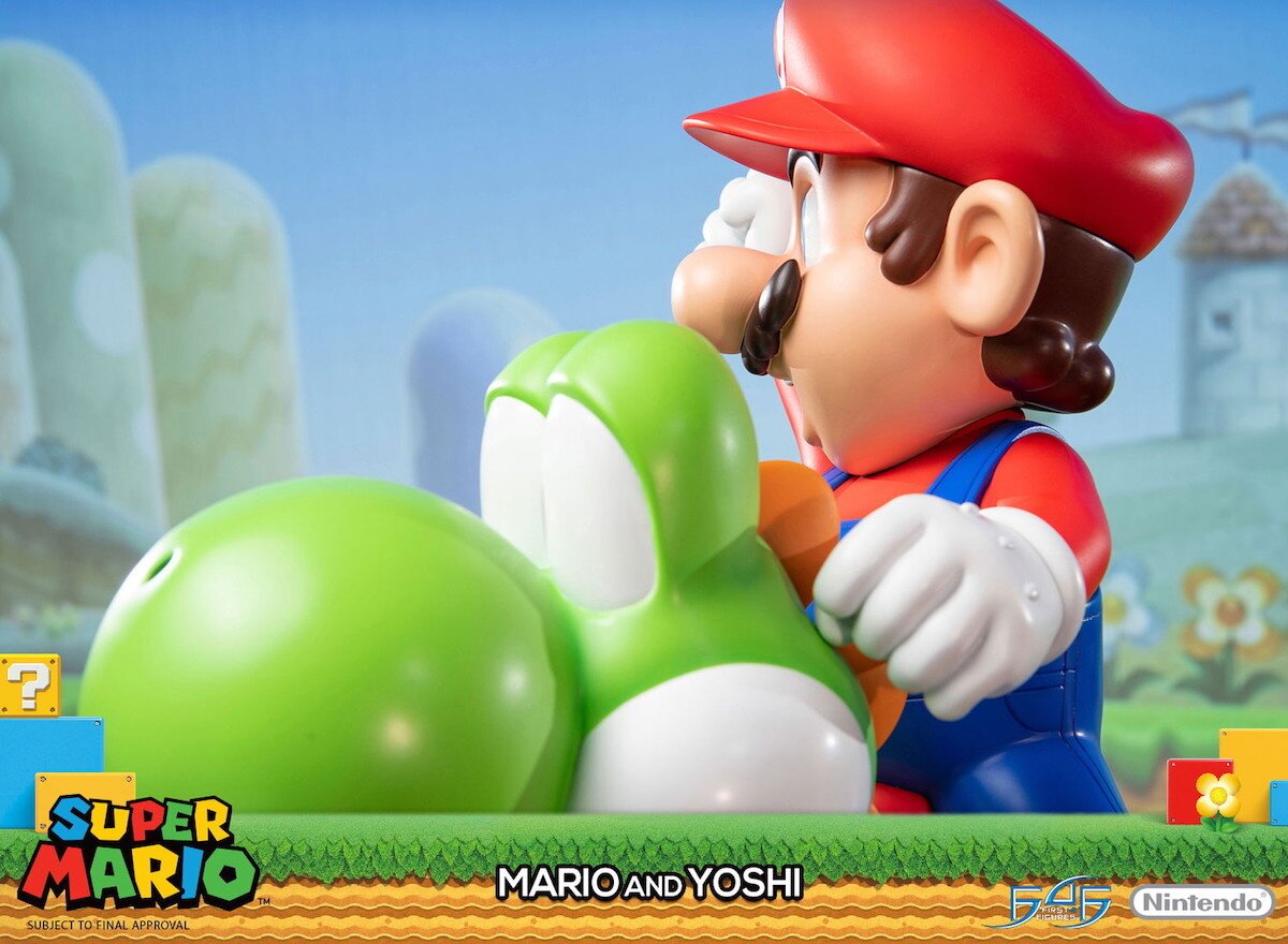 mario yoshi statue