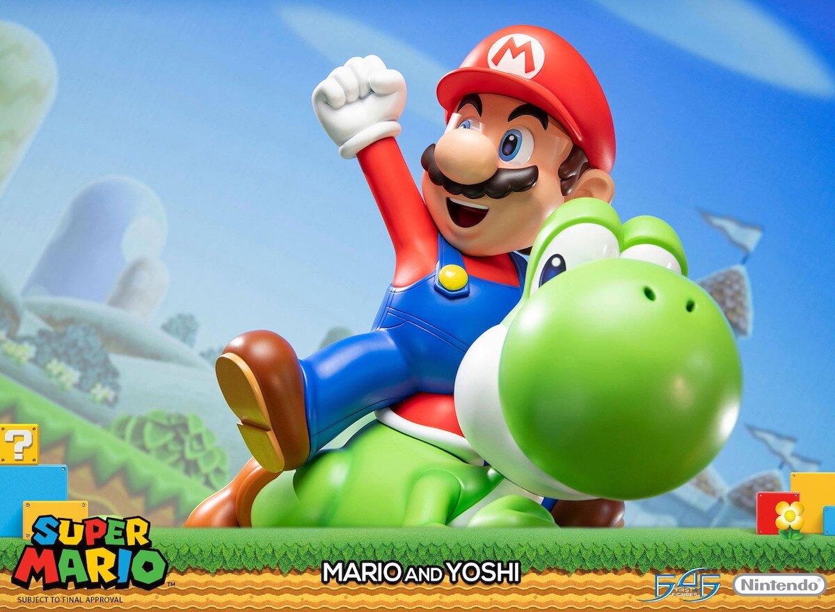 mario yoshi statue