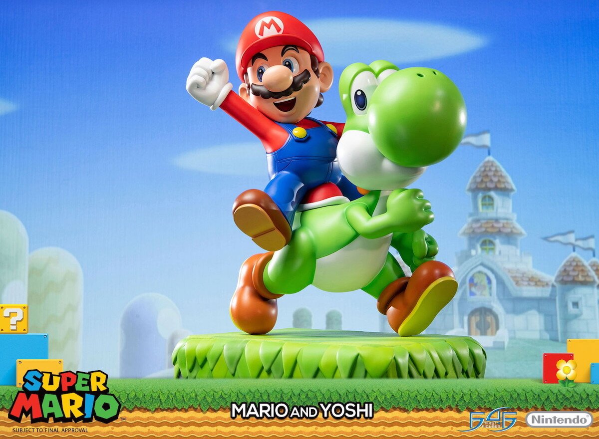 mario yoshi statue