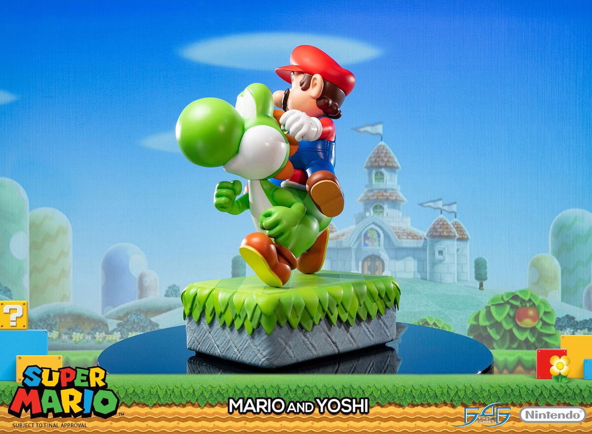 mario yoshi statue