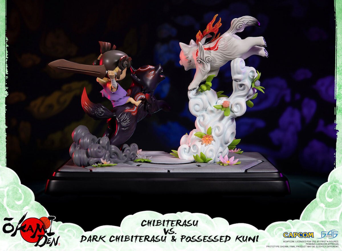 Okamiden Chibiterasu vs. Dark Chibiterasu & Possessed Kuni Statue