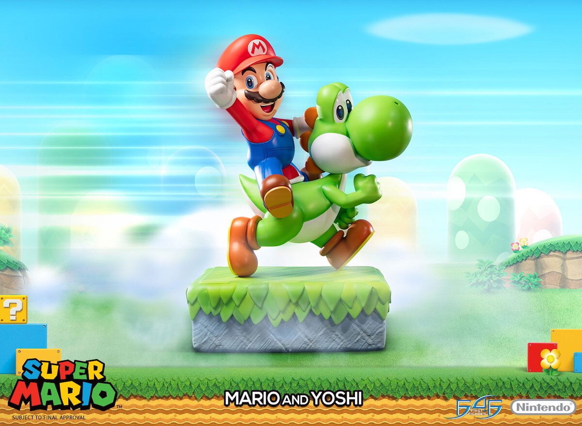 mario yoshi statue