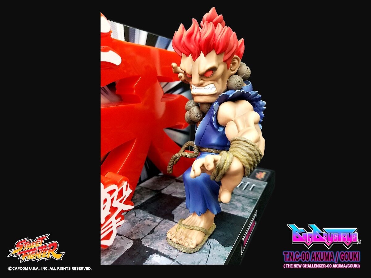 Series 4 Akuma Action Figure, Codllyne Akuma Red Hair and Blue Outfit  action figure. You might not be able to defeat Akuma in battle, but you can  own him as pa 