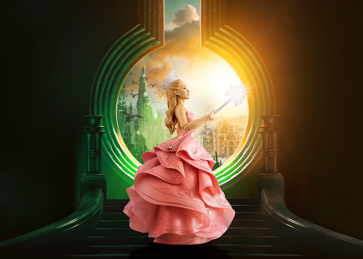 glinda pink and green dress WICKED x Scenery: The Glinda (Engagement Dress) main image 0