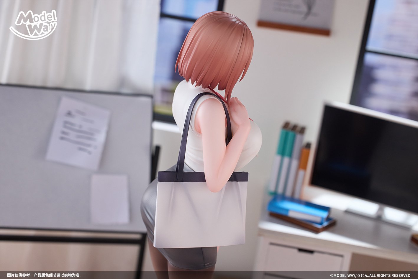 Figurine OL-chan 28 Cm - PVC Peint Main - Anime Office Lady - Collection Et Décoration Pour Fans