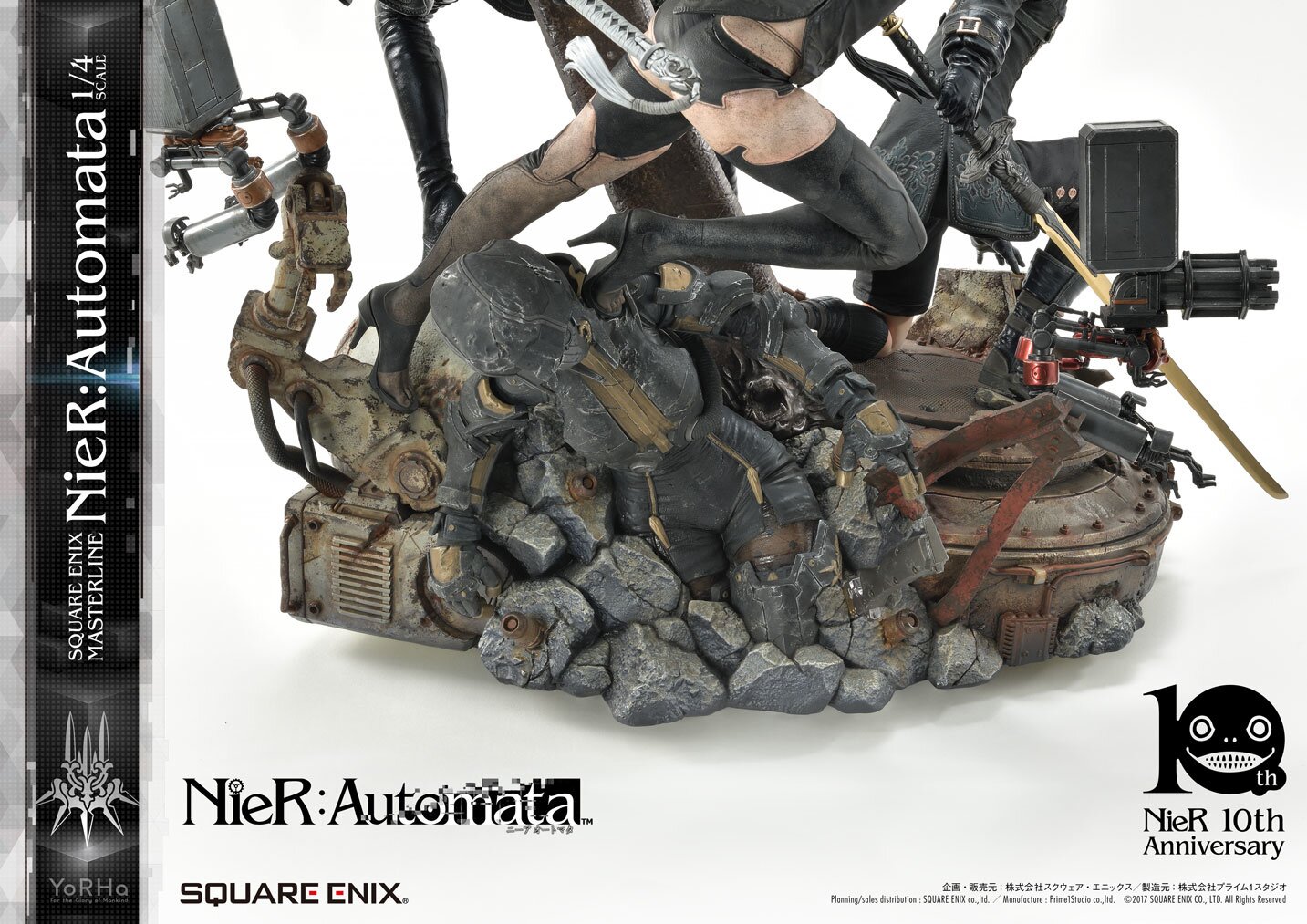 NieR: Automata Masterline Statue Featuring 2B, 9S, and A2 Revealed by Square  Enix - Siliconera