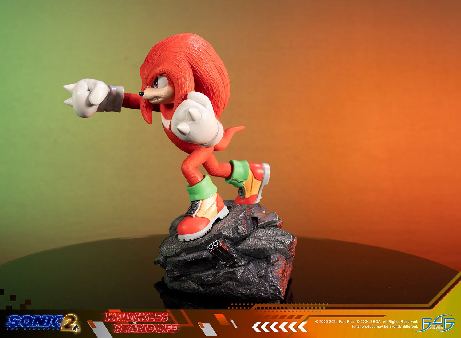 SONIC THE HEDGEHOG Knuckles 5" Action Figure Toy Island Sega 2000 used