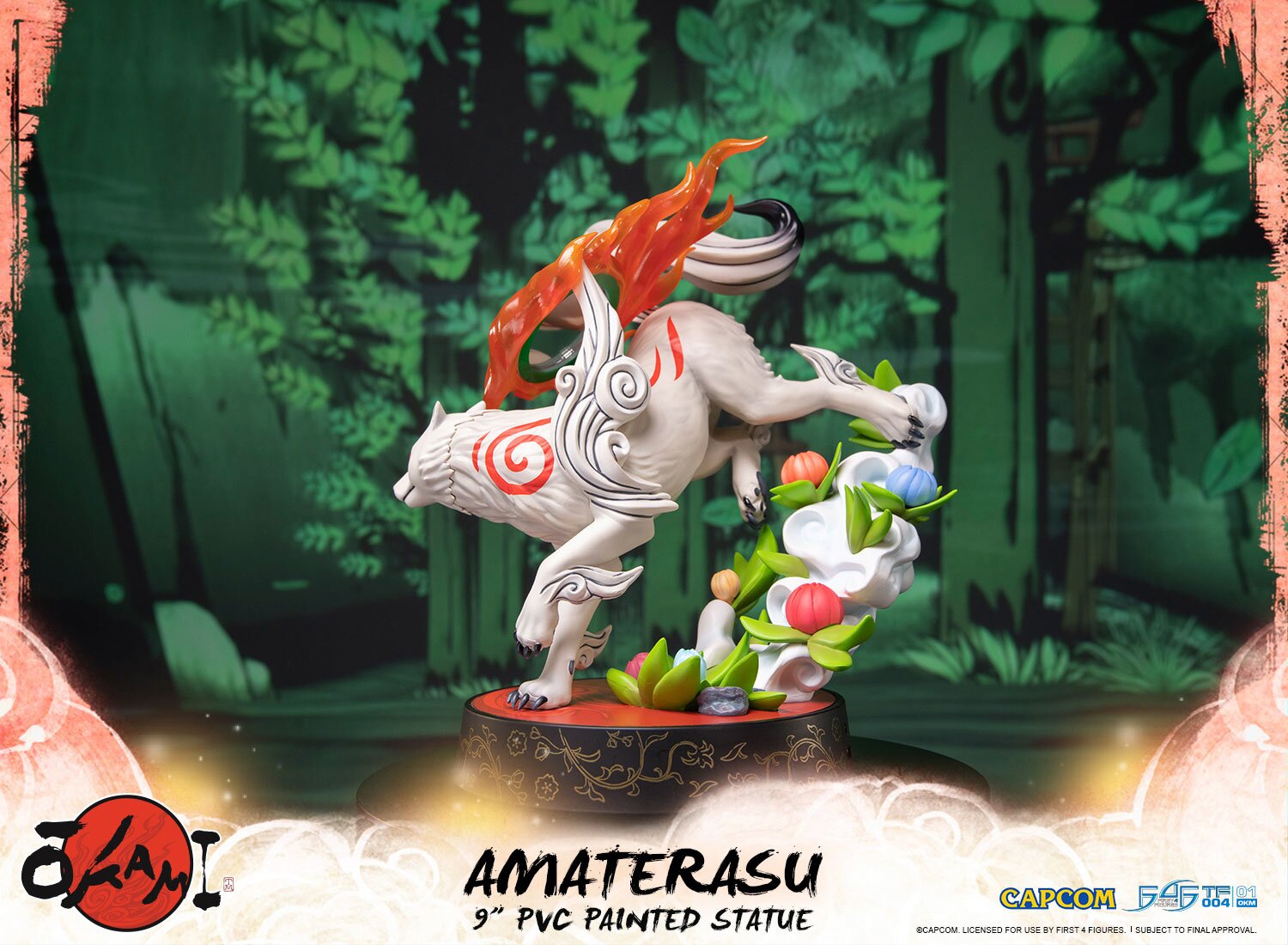 first 4 figures okami amaterasu collectible statue