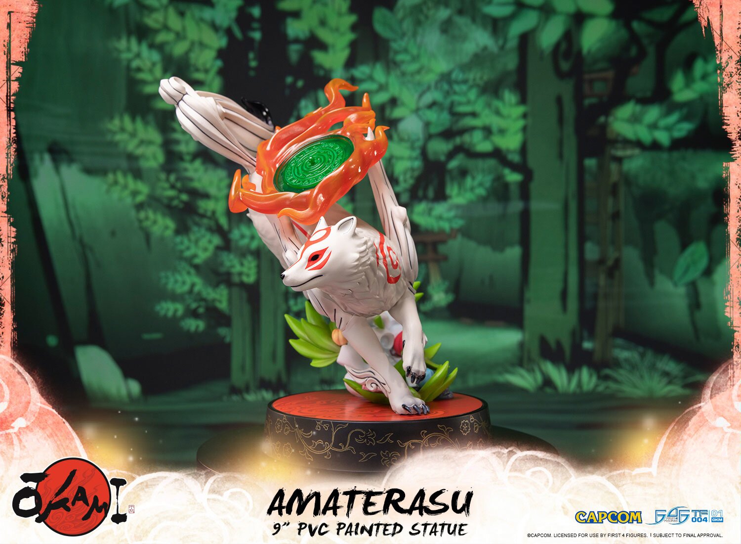 first 4 figures okami amaterasu statue