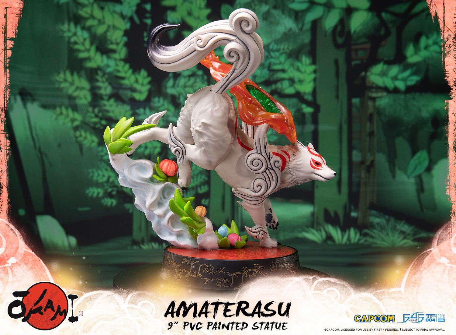 first 4 figures okami amaterasu statue