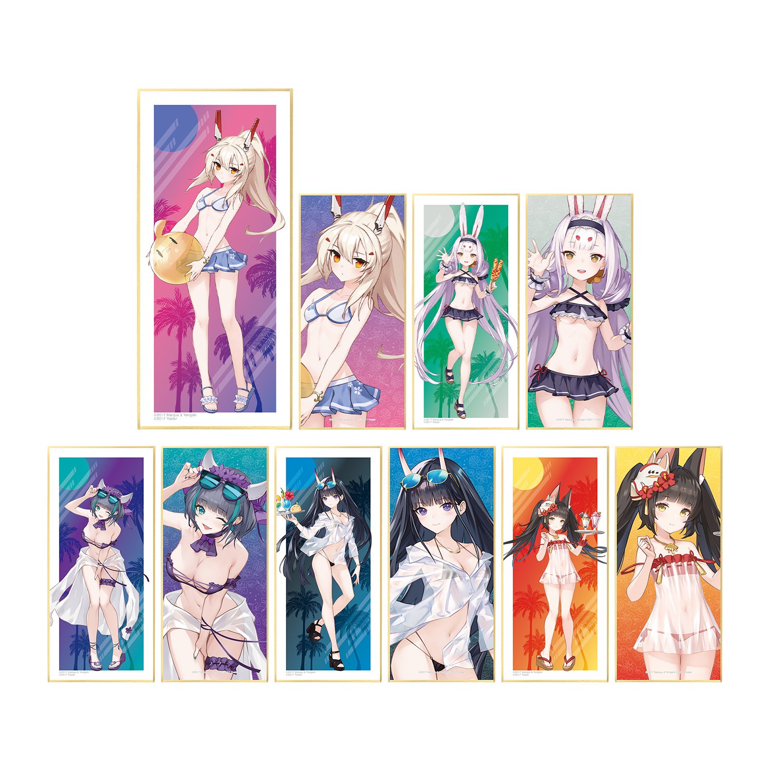 Azur Lane Swimsuit Ver. Trading Shikishi w/ Stand Box Set - Tokyo
