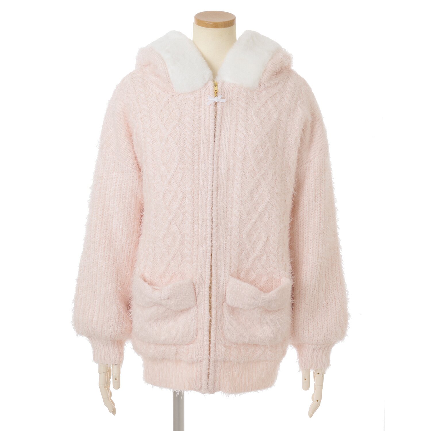 LIZ LISA Ribbon Pocket Knit Hoodie: LIZ LISA - Tokyo Otaku