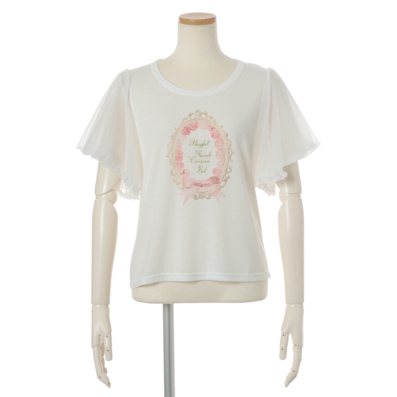 LIZ LISA Label Print T-Shirt