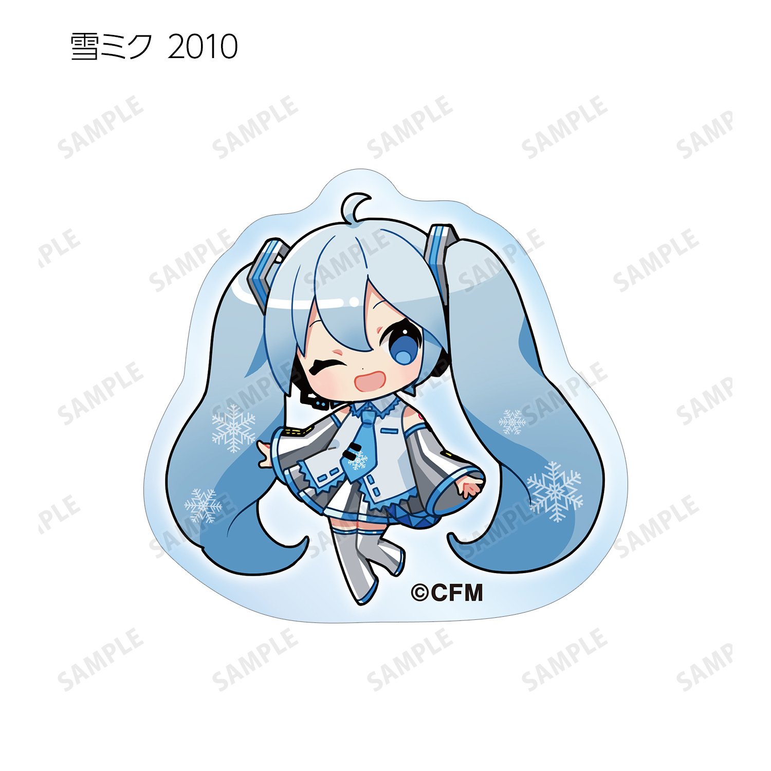 Snow Miku 2024 Art by Binchou Maguro Trading Acrylic Sticker Box 
