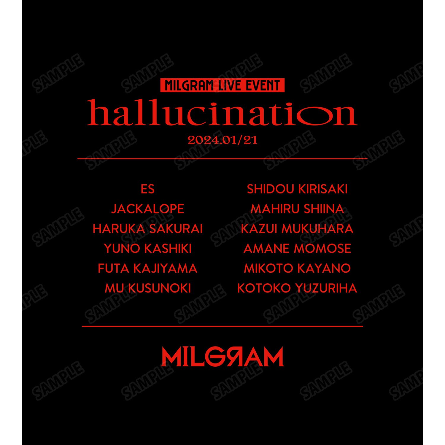 Milgram LIVE EVENT hallucination Ver. Official T-Shirt