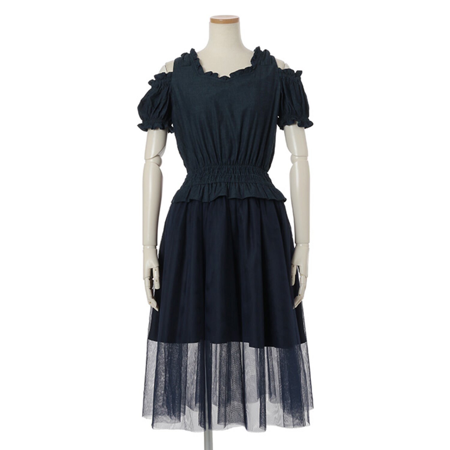 LIZ LISA Off-Shoulder Ribbon Tulle Dress - Tokyo Otaku Mode (TOM)