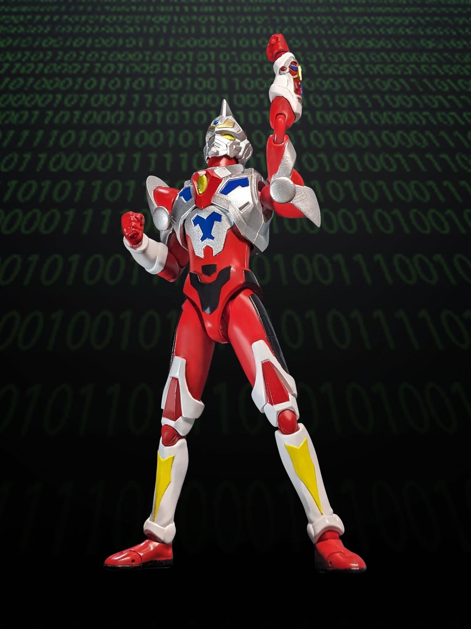 グリッドマン Animation Style ヒーローアクションフィギュア グリッドマン ユニバース』アニメで描かれた電光超人の