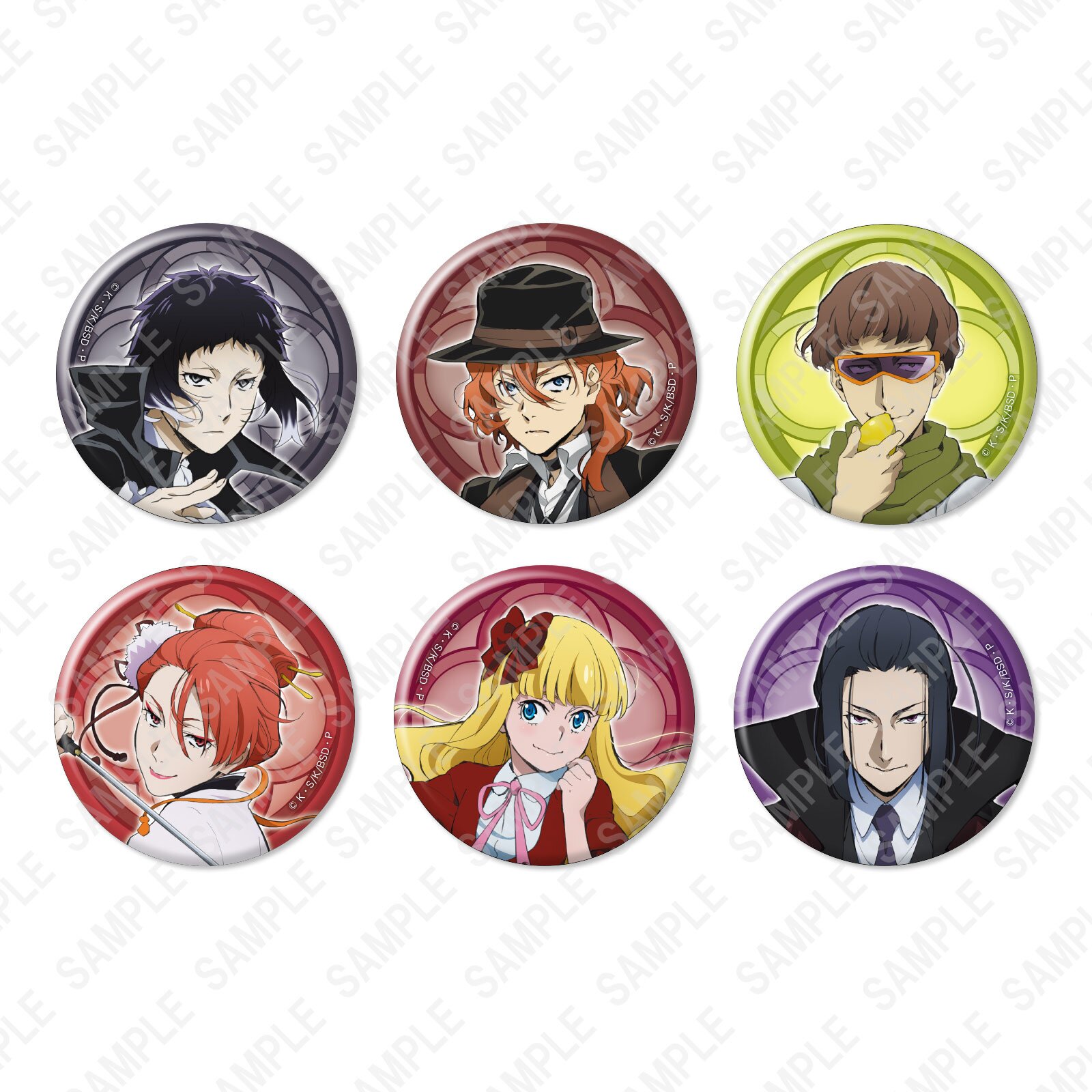 Bungo Stray Dogs New Visual Port Mafia Ver. Pin Badge Plus Box Set