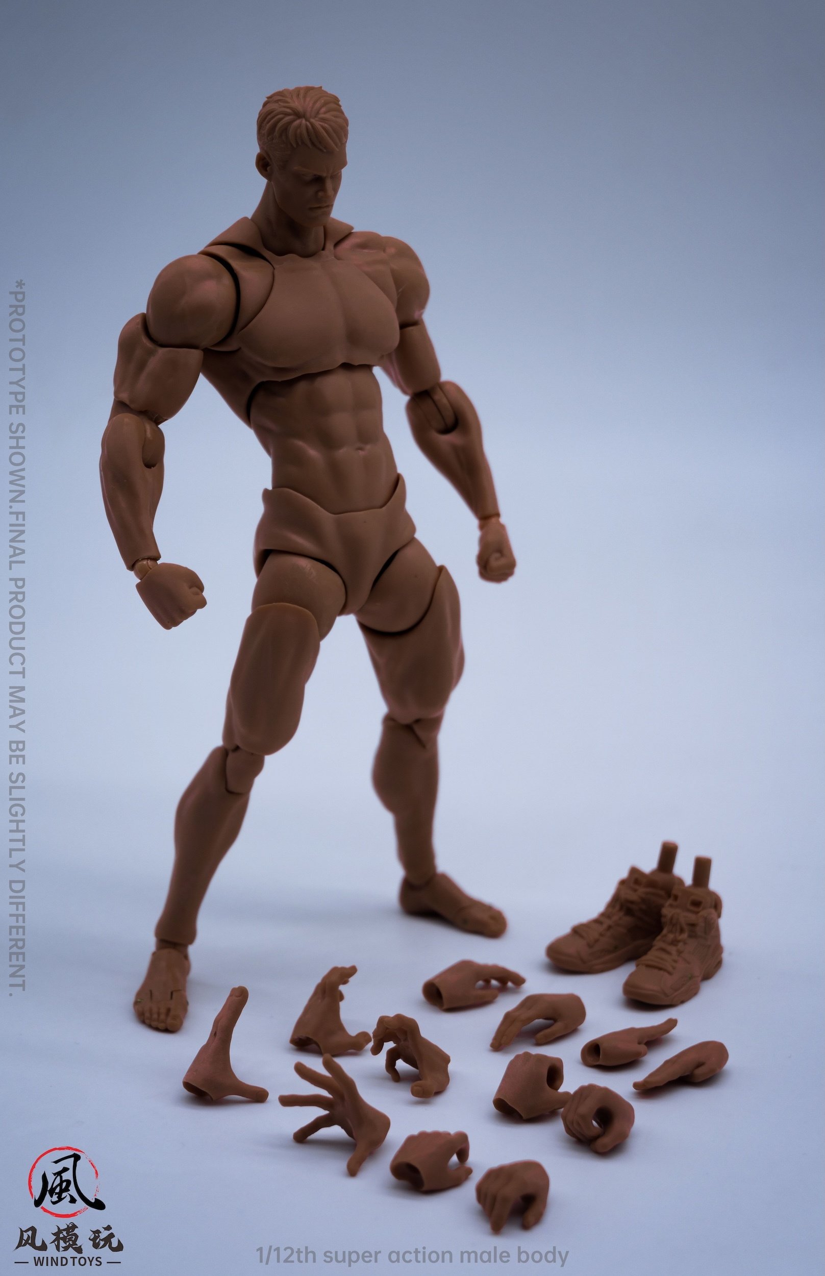 Super Action Male Body: Black Edition 1/12 Scale Action Figure: Wind ...