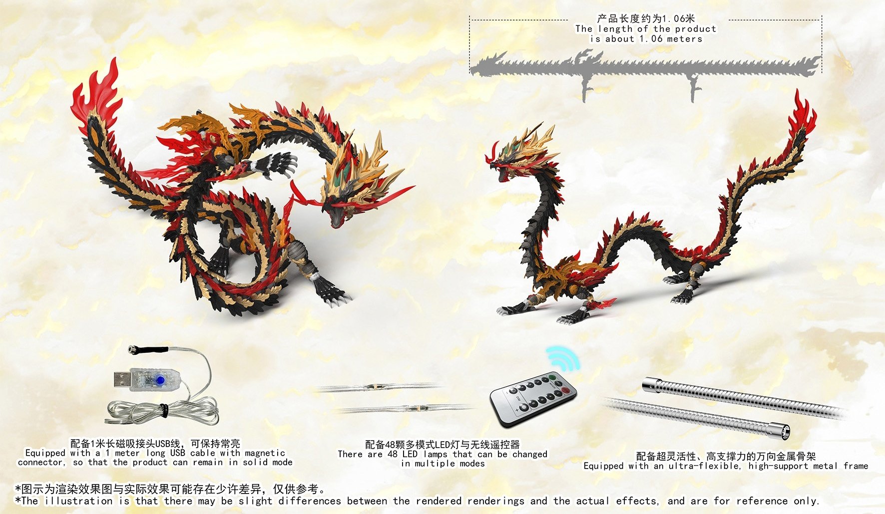 The True Dragon Series ZL-0005 The Black Dragon King Plastic Model