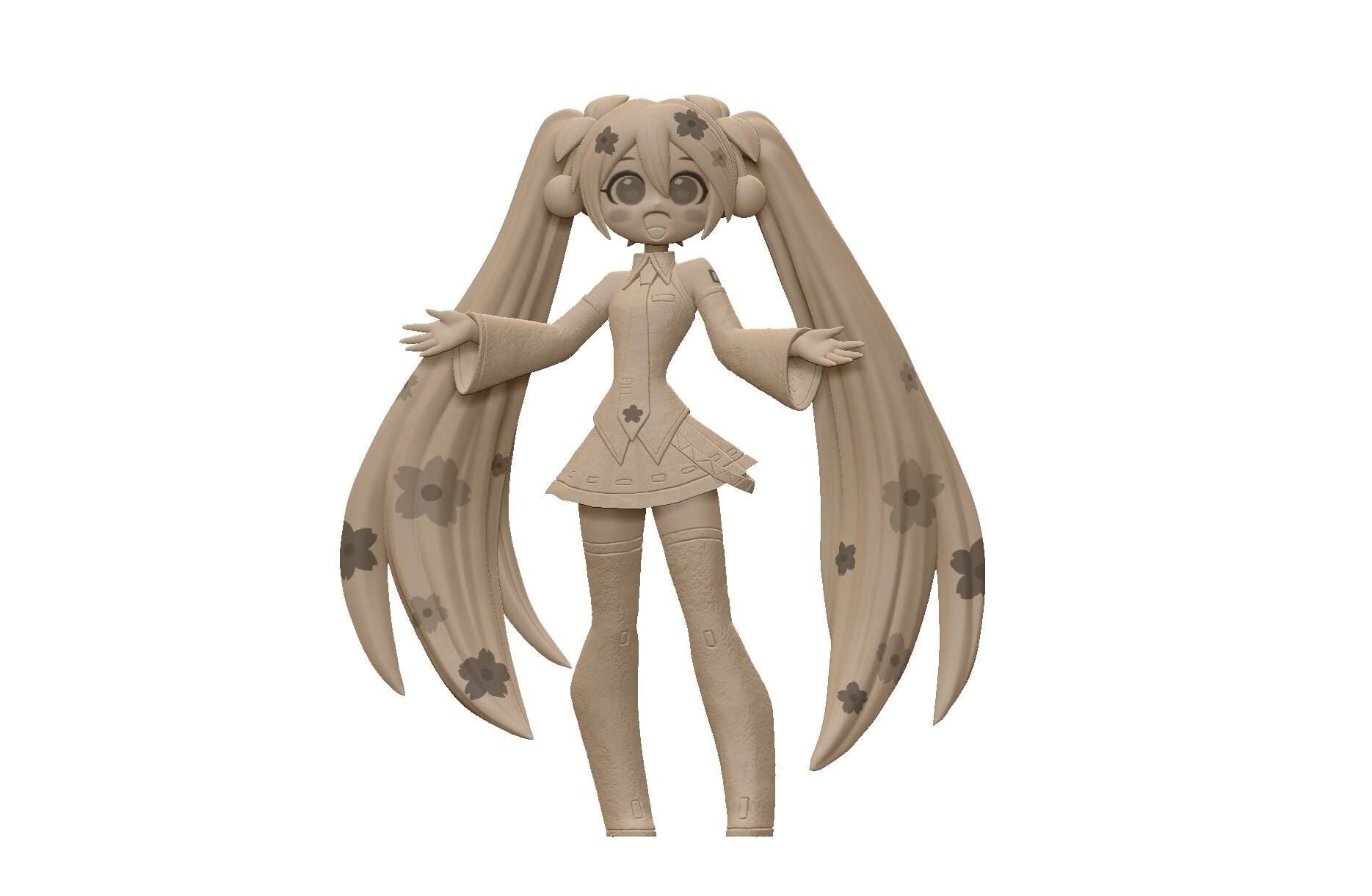 cartoony miku figure