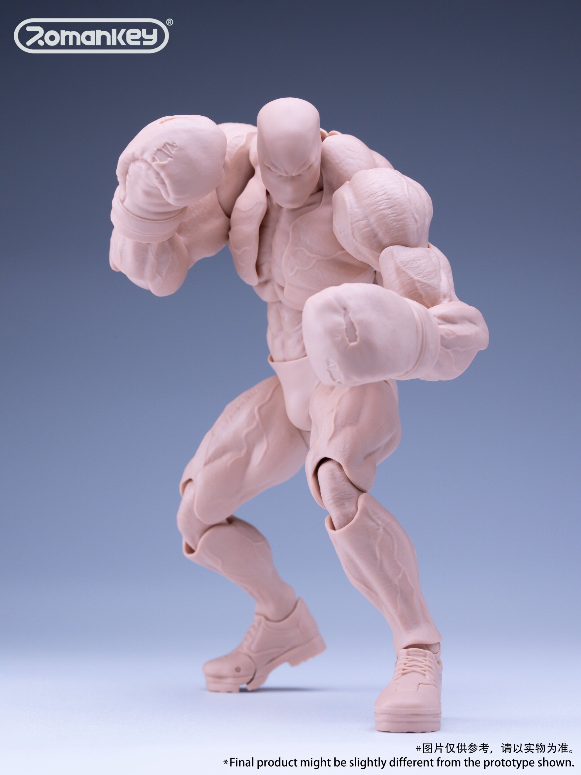 UMS003 Male Body Big Guy: White Skin 1/12 Scale Action