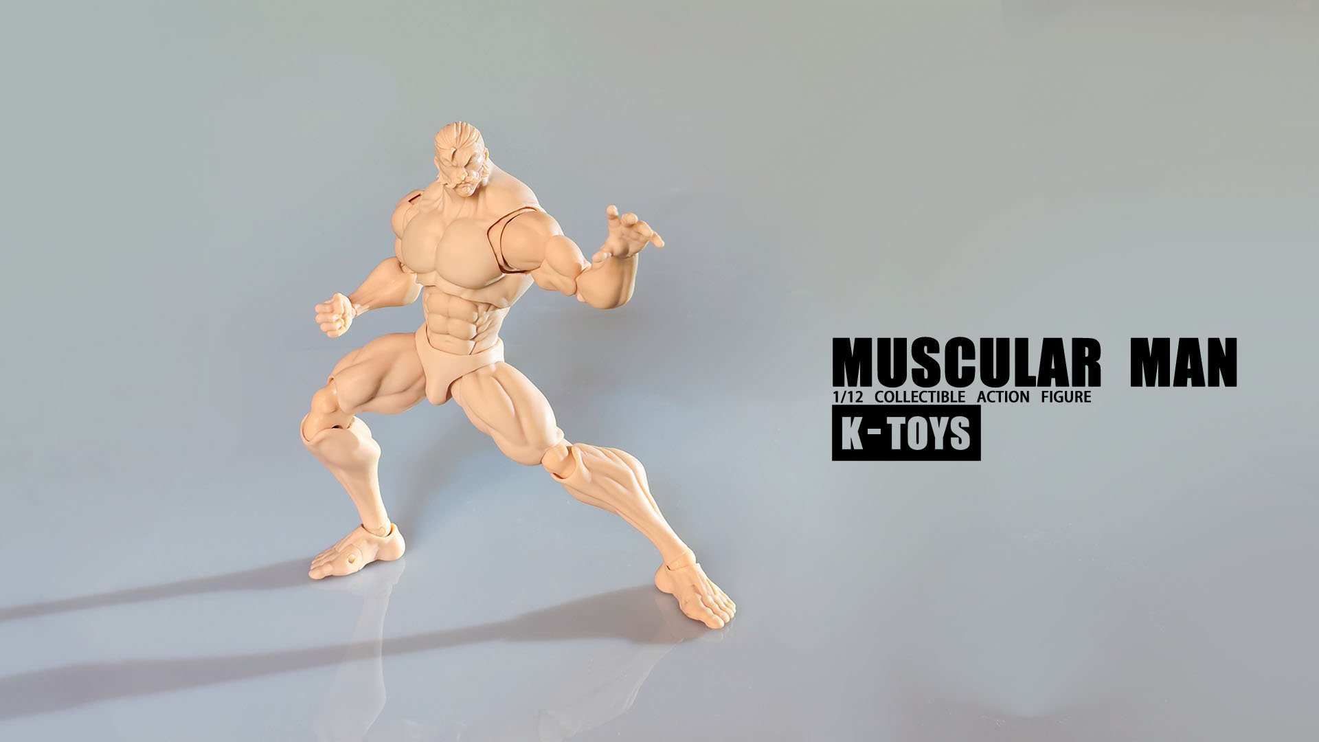 Muscular Man Body KT01B Normal Skin 1/12 Scale Action Figure - Tokyo ...