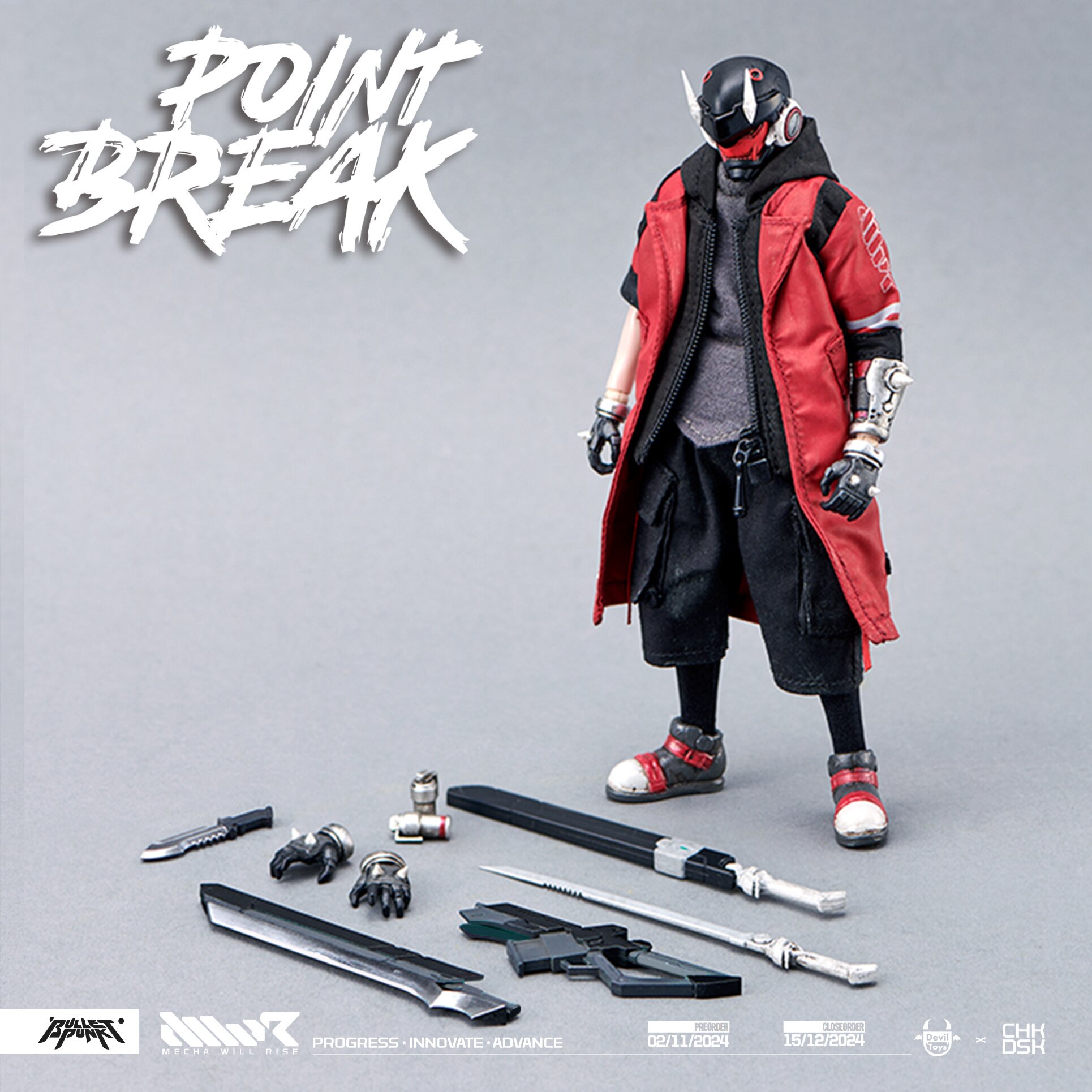 Point Break Carbine & DXIII 1/12 Scale Action Figure Set: Devil