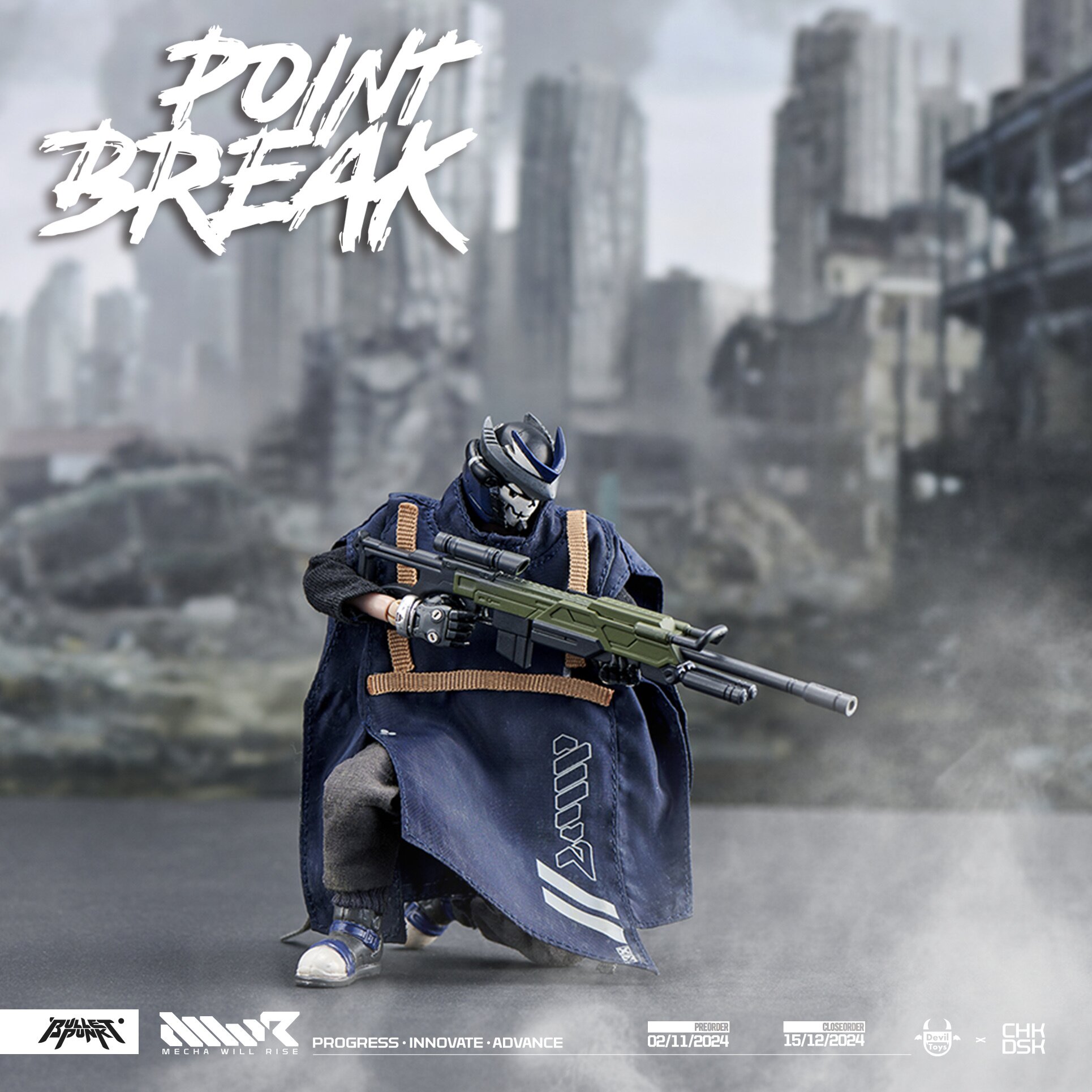Point Break Carbine & DXIII 1/12 Scale Action Figure Set: Devil